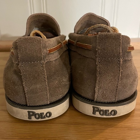 Polo Ralph Lauren Men's Blackley Slip On Brown Suede Leather Loafers Boat Shoes - Picture 3 of 5